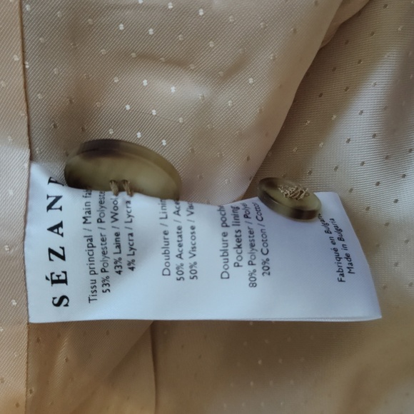 Sezane Tan Christie Blazer Size 38 - Picture 3 of 9